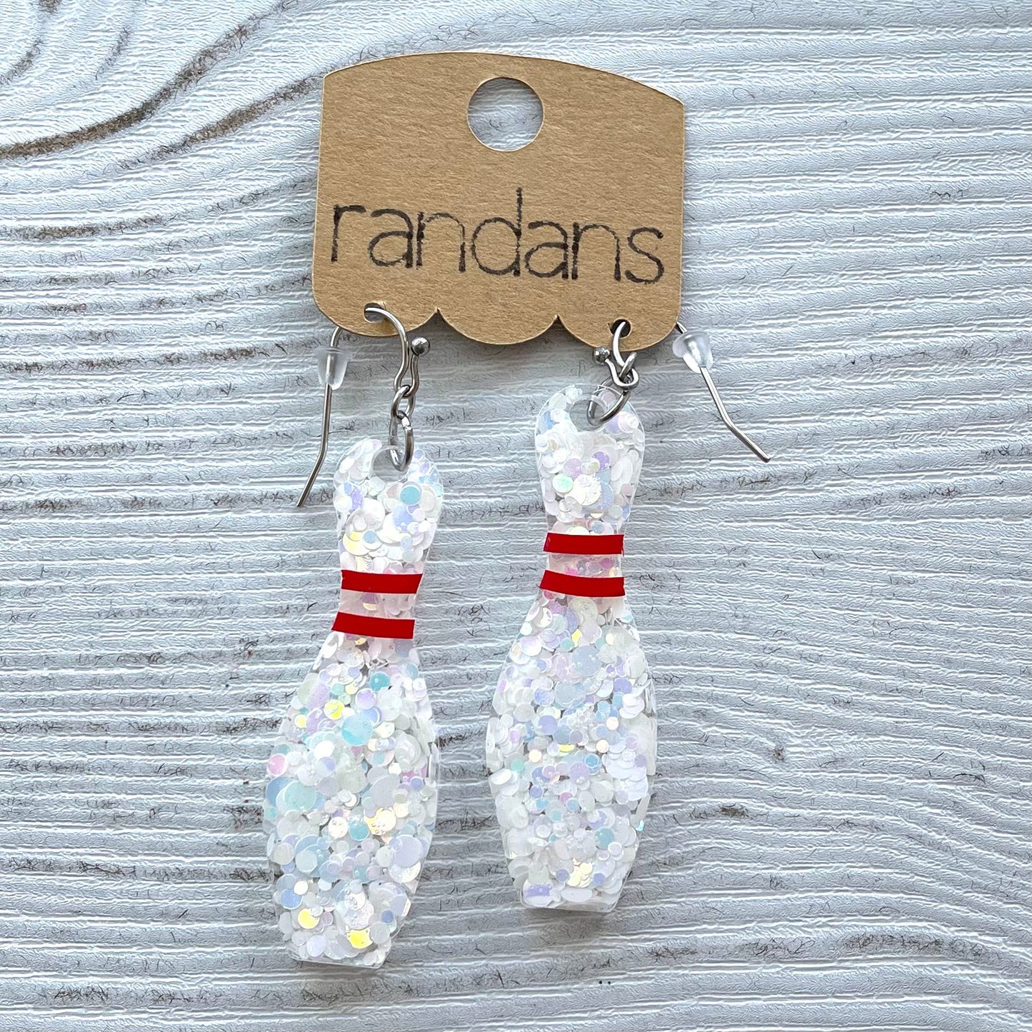 Bowling pin frameless Dangles - 3 pair,made to order