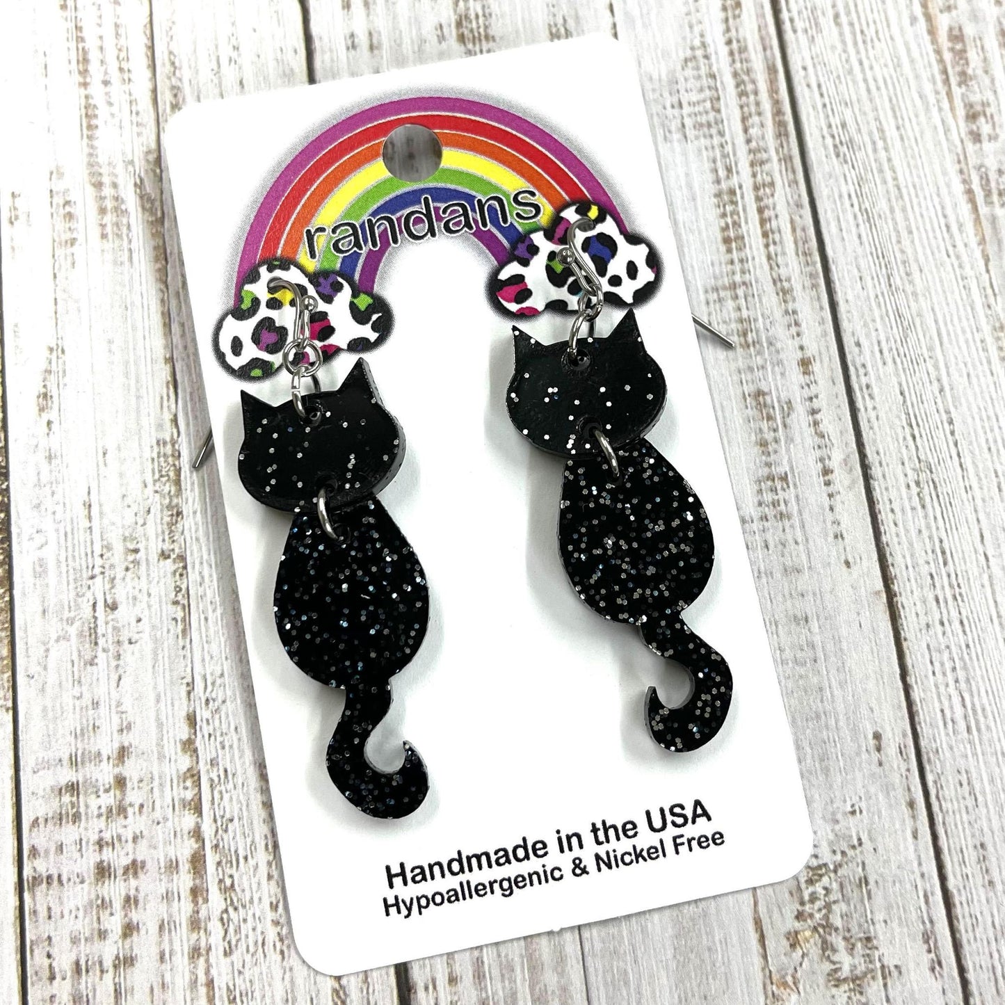 Wiggly Cat Frameless Dangles - 3 Pair - Made to Order