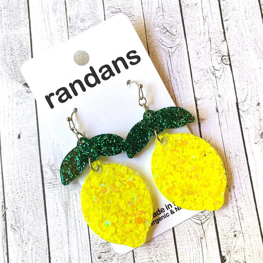 Lemons Frameless Dangle Earrings - 3 Pair